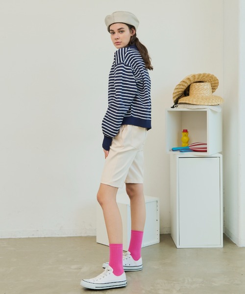 MERLOT（メルロー）の「配色カラーカーディガン（カーディガン/ボレロ・レディース・ネイビー/レッド/グリーン/ブラック・FREE）」の10枚目の写真