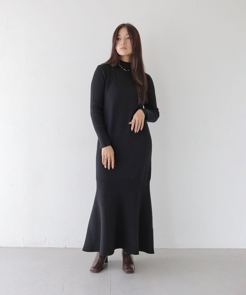 CLEIO（クレイオ）の「【CLEIO】フレアニットワンピース（ワンピース・レディース・アイボリー/ブラック/ベージュ・FREE）」の15枚目の写真