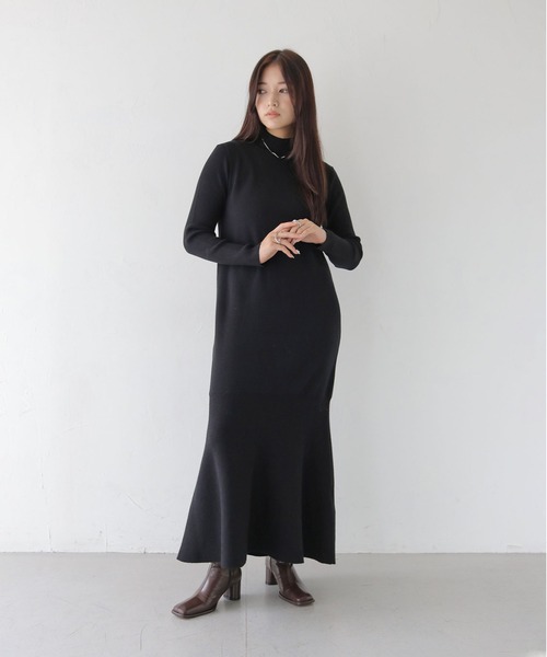 CLEIO（クレイオ）の「【CLEIO】フレアニットワンピース（ワンピース・レディース・アイボリー/ブラック/ベージュ・FREE）」の16枚目の写真