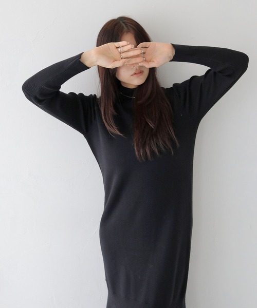 CLEIO（クレイオ）の「【CLEIO】フレアニットワンピース（ワンピース・レディース・アイボリー/ブラック/ベージュ・FREE）」の19枚目の写真