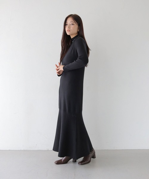 CLEIO（クレイオ）の「【CLEIO】フレアニットワンピース（ワンピース・レディース・アイボリー/ブラック/ベージュ・FREE）」の17枚目の写真