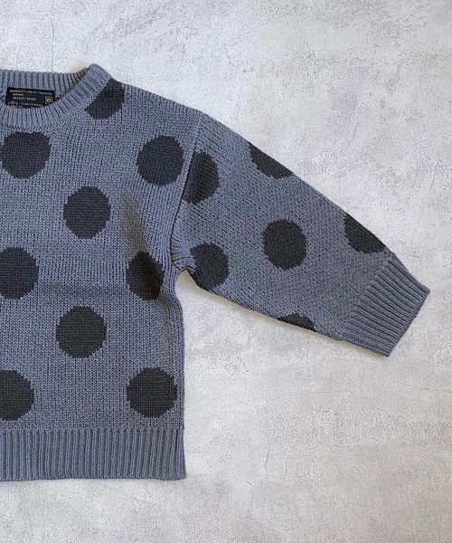 A BOND(アボンド)の「【おうちで洗えるニット】ドットセーター(kids/XS~LL)(ニット/セーター・キッズ・チャコール/レッド/グリーン・XS/S/M/L/LL)」の10枚目の写真