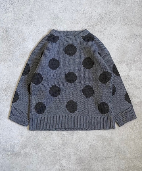 A BOND(アボンド)の「【おうちで洗えるニット】ドットセーター(kids/XS~LL)(ニット/セーター・キッズ・チャコール/レッド/グリーン・XS/S/M/L/LL)」の11枚目の写真