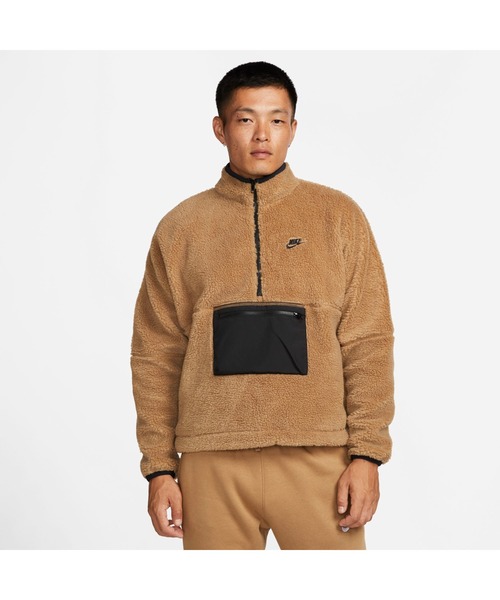 NIKE（ナイキ）の「ナイキ NIKE ナイキ クラブ+ ウィンター アノラック ハーフジップ L/S トップ（ブルゾン・メンズ・ブラック/ベージュ/アイボリー・S/M/L/3L/LL）」の3枚目の写真