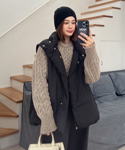 Vicente（ヴィセンテ）の「Fleek wool knit（ニット/セーター・レディース・ホワイト/ブラウン・FREE）」の6枚目の写真