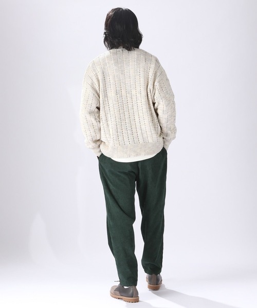 niko and...（ニコアンド）の「MIXヤーン透かしニットカーディガン（カーディガン/ボレロ・メンズ・ライトグレー/ネイビー/オレンジ・MEDIUM/LARGE）」の5枚目の写真