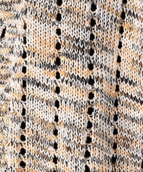 niko and...（ニコアンド）の「MIXヤーン透かしニットカーディガン（カーディガン/ボレロ・メンズ・ライトグレー/ネイビー/オレンジ・MEDIUM/LARGE）」の18枚目の写真