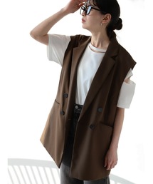 Ray BEAMS | Ray BEAMS / 4ボタン ダブル テーラード ジレ(ベスト)