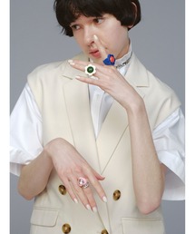 Ray BEAMS | Ray BEAMS / 4ボタン ダブル テーラード ジレ(ベスト)