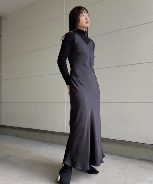 AMAIL(アマイル)の「Nudy maxi Tdress(ドレス・レディース・ベージュ/ブラック・FREE)」の14枚目の写真