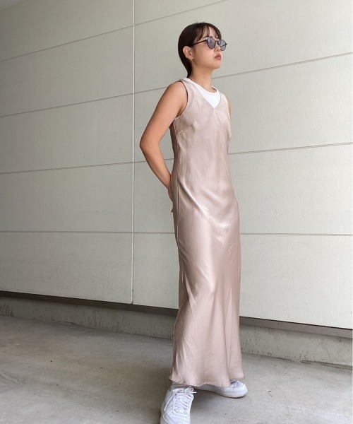 AMAIL(アマイル)の「Nudy maxi Tdress(ドレス・レディース・ベージュ/ブラック・FREE)」の19枚目の写真