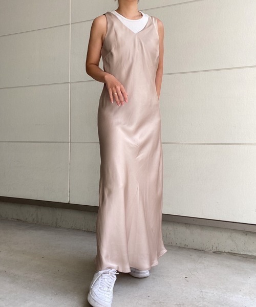 AMAIL(アマイル)の「Nudy maxi Tdress(ドレス・レディース・ベージュ/ブラック・FREE)」の18枚目の写真
