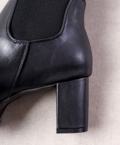 【セール】LibertyDoll リブニットソックス コマンドタンクソールヒールブーツ（ブーツ）｜LibertyDoll（リバティードール）