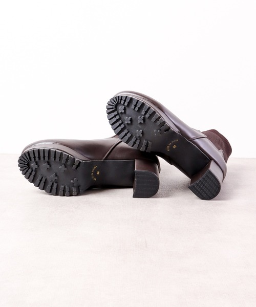 【セール】LibertyDoll リブニットソックス コマンドタンクソールヒールブーツ（ブーツ）｜LibertyDoll（リバティードール）