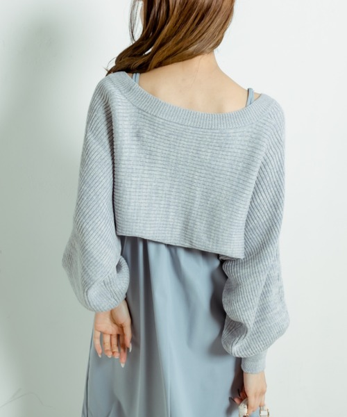 OLIVE des OLIVE（オリーブデオリーブ）の「ボレロ×キャミワンピースセット（ワンピース・レディース・ベージュ/チャコールグレー/サックスブルー・FREE）」の21枚目の写真