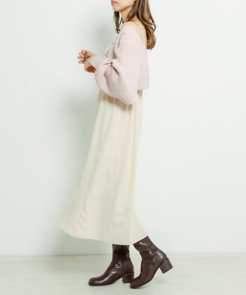 OLIVE des OLIVE（オリーブデオリーブ）の「ボレロ×キャミワンピースセット（ワンピース・レディース・ベージュ/チャコールグレー/サックスブルー・FREE）」の11枚目の写真