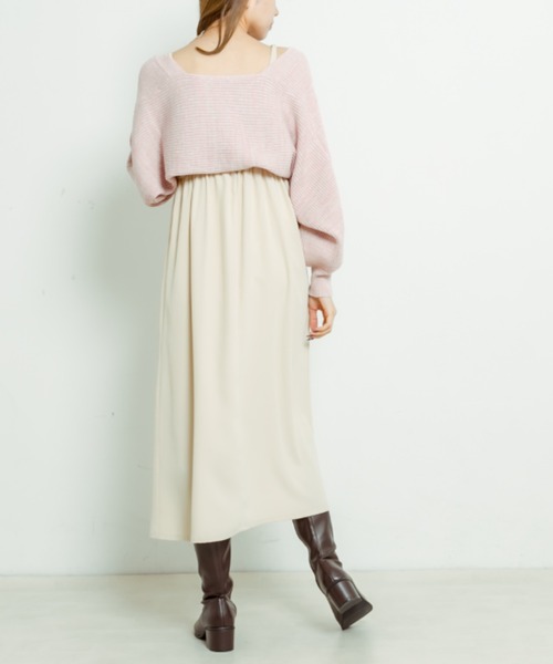 OLIVE des OLIVE（オリーブデオリーブ）の「ボレロ×キャミワンピースセット（ワンピース・レディース・ベージュ/チャコールグレー/サックスブルー・FREE）」の12枚目の写真