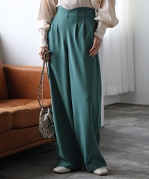 ap retro（アプレトロ）の「ハイウエストカットタックパンツ（スラックス）」