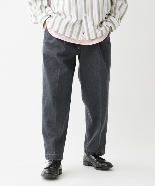 JOURNAL STANDARD relume(ジャーナルスタンダード レリューム)の「セミワイドデニムスラックス(デニムパンツ・メンズ・ネイビー/ブラック系その他・MEDIUM/LARGE)」の6枚目の写真
