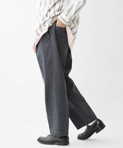 JOURNAL STANDARD relume(ジャーナルスタンダード レリューム)の「セミワイドデニムスラックス(デニムパンツ・メンズ・ネイビー/ブラック系その他・MEDIUM/LARGE)」の9枚目の写真