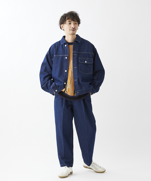 JOURNAL STANDARD relume(ジャーナルスタンダード レリューム)の「セミワイドデニムスラックス(デニムパンツ・メンズ・ネイビー/ブラック系その他・MEDIUM/LARGE)」の10枚目の写真