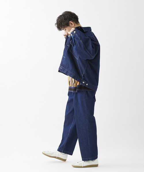 JOURNAL STANDARD relume(ジャーナルスタンダード レリューム)の「セミワイドデニムスラックス(デニムパンツ・メンズ・ネイビー/ブラック系その他・MEDIUM/LARGE)」の11枚目の写真