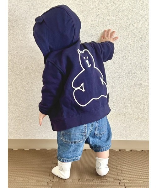GAP(ギャップ)の「Gapロゴブラナンベアパーカー(ベビー)(パーカー・キッズ・ネイビー/ライトブルー・12-18M/6-12M/3-6M/18-24M)」の8枚目の写真