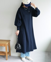 【WEB限定】ポイント刺繍ラグランワンピース
