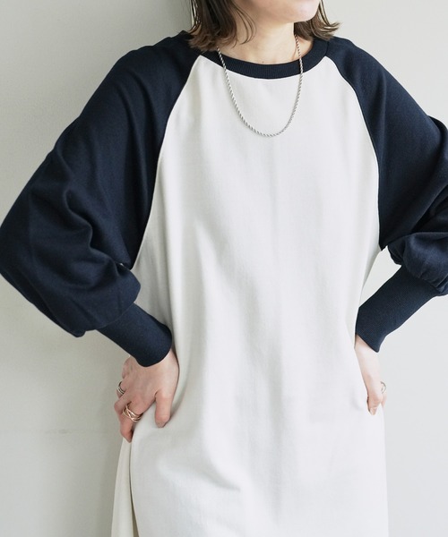 DISCOAT（ディスコート）の「【WEB限定】ポイント刺繍ラグランワンピース（ワンピース・レディース・ホワイト/ブラック/アイボリー/グレイッシュベージュ・MEDIUM）」の12枚目の写真