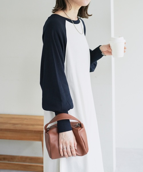 DISCOAT（ディスコート）の「【WEB限定】ポイント刺繍ラグランワンピース（ワンピース・レディース・ホワイト/ブラック/アイボリー/グレイッシュベージュ・MEDIUM）」の14枚目の写真