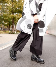 ストレッチナイロンワイドパンツ