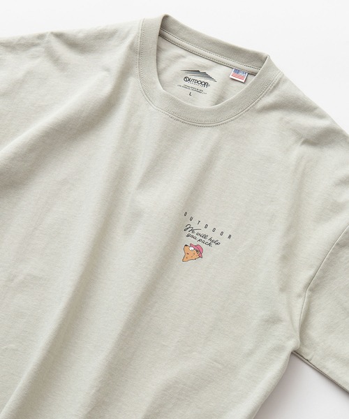 OUTDOOR PRODUCTS APPAREL(アウトドアプロダクツアパレル)の「USAコットン プリント バックプリント ワンポイント ビッグシルエット Tシャツ(Tシャツ/カットソー・メンズ・ベージュ/ブラック系その他/カーキ/ホワイト/その他/ダークグリーン/ブラウン/ブラック/ホワイト系その他・MEDIUM/X-LARGE/LARGE)」の7枚目の写真
