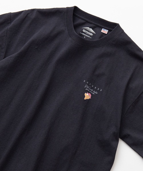 OUTDOOR PRODUCTS APPAREL(アウトドアプロダクツアパレル)の「USAコットン プリント バックプリント ワンポイント ビッグシルエット Tシャツ(Tシャツ/カットソー・メンズ・ベージュ/ブラック系その他/カーキ/ホワイト/その他/ダークグリーン/ブラウン/ブラック/ホワイト系その他・MEDIUM/X-LARGE/LARGE)」の5枚目の写真