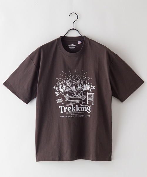 OUTDOOR PRODUCTS APPAREL(アウトドアプロダクツアパレル)の「USAコットン プリント バックプリント ワンポイント ビッグシルエット Tシャツ(Tシャツ/カットソー・メンズ・ベージュ/ブラック系その他/カーキ/ホワイト/その他/ダークグリーン/ブラウン/ブラック/ホワイト系その他・MEDIUM/X-LARGE/LARGE)」の18枚目の写真