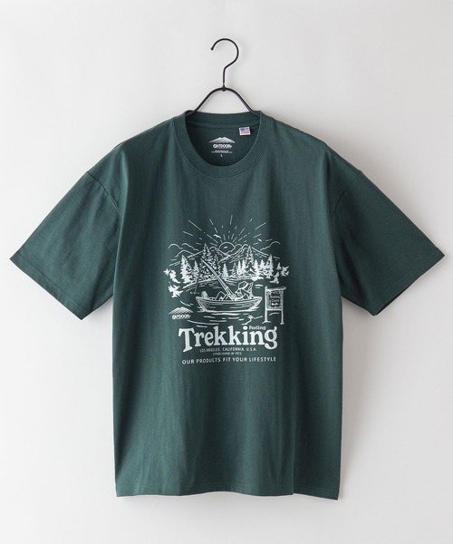 OUTDOOR PRODUCTS APPAREL(アウトドアプロダクツアパレル)の「USAコットン プリント バックプリント ワンポイント ビッグシルエット Tシャツ(Tシャツ/カットソー・メンズ・ベージュ/ブラック系その他/カーキ/ホワイト/その他/ダークグリーン/ブラウン/ブラック/ホワイト系その他・MEDIUM/X-LARGE/LARGE)」の22枚目の写真