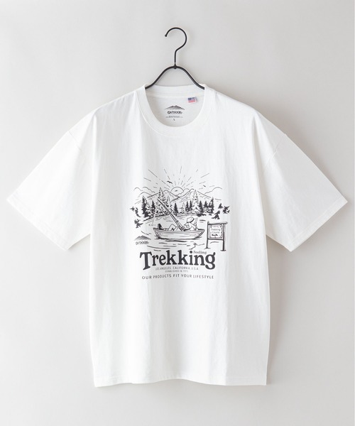 OUTDOOR PRODUCTS APPAREL(アウトドアプロダクツアパレル)の「USAコットン プリント バックプリント ワンポイント ビッグシルエット Tシャツ(Tシャツ/カットソー・メンズ・ベージュ/ブラック系その他/カーキ/ホワイト/その他/ダークグリーン/ブラウン/ブラック/ホワイト系その他・MEDIUM/X-LARGE/LARGE)」の10枚目の写真