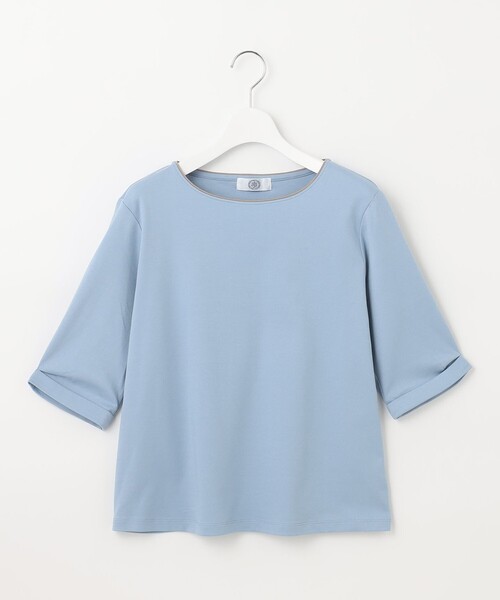 J.PRESS(ジェイプレス)の「【接触冷感・UVケア】スムースジャージー タックスリーブ カットソー(Tシャツ/カットソー・レディース・ネイビー系/ホワイト系/サックスブルー系/ライトグレー系・MEDIUM/LARGE)」の16枚目の写真