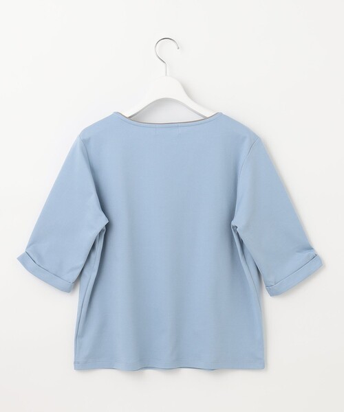 J.PRESS(ジェイプレス)の「【接触冷感・UVケア】スムースジャージー タックスリーブ カットソー(Tシャツ/カットソー・レディース・ネイビー系/ホワイト系/サックスブルー系/ライトグレー系・MEDIUM/LARGE)」の17枚目の写真