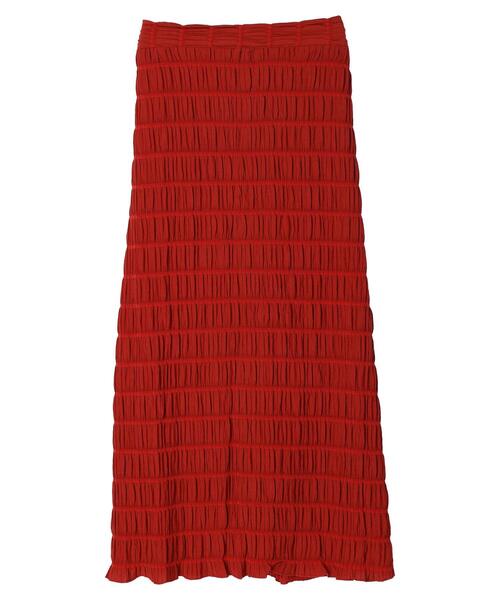 Sugar spoon（シュガースプーン）の「・SUGAR　SPOON　シャーリングギャザースカート（スカート・レディース・レッド/ブラック/ベージュ・FREE）」の13枚目の写真