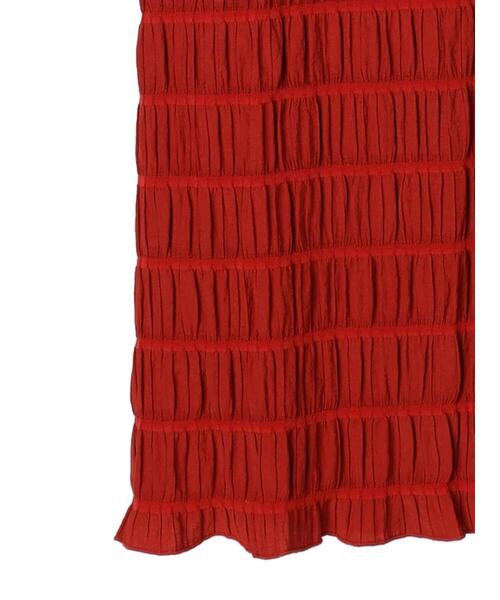 Sugar spoon（シュガースプーン）の「・SUGAR　SPOON　シャーリングギャザースカート（スカート・レディース・レッド/ブラック/ベージュ・FREE）」の9枚目の写真