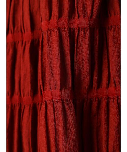 Sugar spoon（シュガースプーン）の「・SUGAR　SPOON　シャーリングギャザースカート（スカート・レディース・レッド/ブラック/ベージュ・FREE）」の7枚目の写真