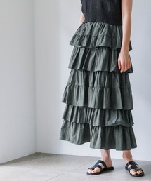 yuw | ギャザーティアードスカート　704744(スカート)