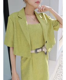 EVRIS | ツイードハーフスリーブジャケット【セットアップ着用可能】(テーラードジャケット)