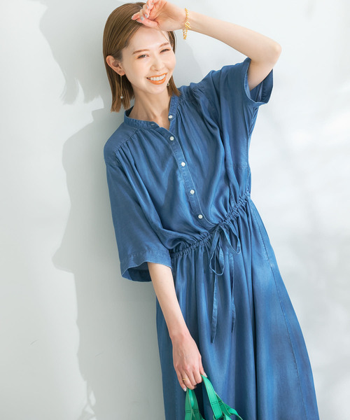 アーバンリサーチ ロッソ ハーフスリーブデニムワンピース URBAN RESEARCH ROSSO WOMEN（アーバンリサーチ ロッソ）の