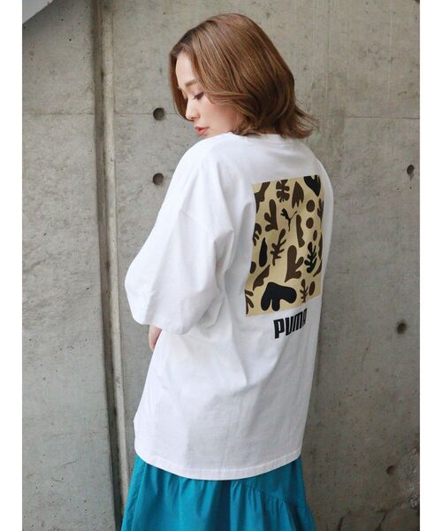 PUMA(プーマ)の「【MURUA×PUMA】アートプリントユニセックスTシャツ(Tシャツ/カットソー・レディース・ホワイト/ブラック・FREE)」の16枚目の写真