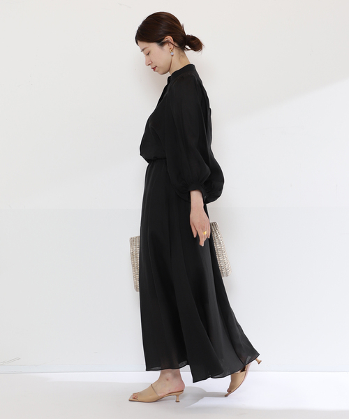 VERMEIL par iena（ヴェルメイユパーイエナ）の「クリアラミーギャザーブラウス（シャツ/ブラウス・レディース・ブルー/ブラック/ピンク・FREE）」の13枚目の写真