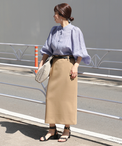 VERMEIL par iena（ヴェルメイユパーイエナ）の「クリアラミーギャザーブラウス（シャツ/ブラウス・レディース・ブルー/ブラック/ピンク・FREE）」の17枚目の写真