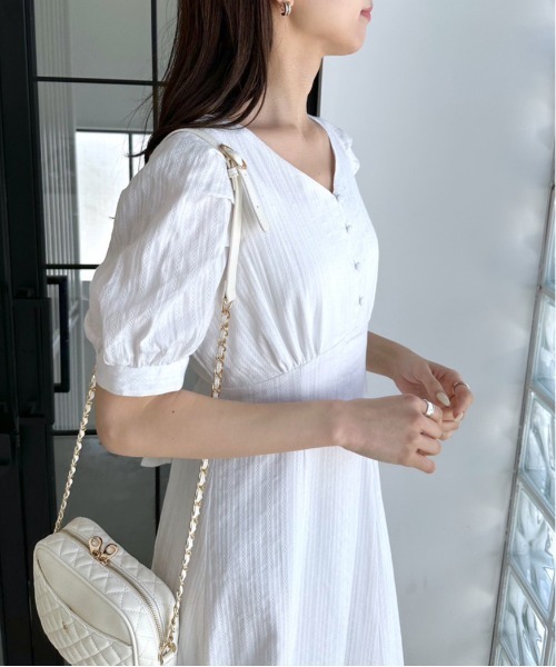 OLIVE des OLIVE（オリーブデオリーブ）の「【WEB限定】バックリボンパフ袖ワンピース　1031090460（ワンピース・レディース・ブラック/オフホワイト/アイボリー・FREE）」の8枚目の写真