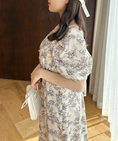 OLIVE des OLIVE（オリーブデオリーブ）の「【WEB限定】バックリボンパフ袖ワンピース　1031090460（ワンピース・レディース・ブラック/オフホワイト/アイボリー・FREE）」の14枚目の写真