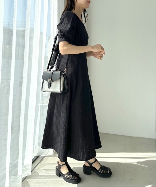 OLIVE des OLIVE（オリーブデオリーブ）の「【WEB限定】バックリボンパフ袖ワンピース　1031090460（ワンピース・レディース・ブラック/オフホワイト/アイボリー・FREE）」の19枚目の写真